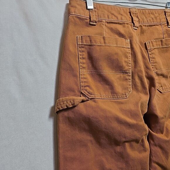 Old Navy High Rise Straight Camel Color Carpenter Style Jeans Size 4 Utility - Picture 4 of 10